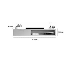 Nicho Suspenso Liso 140cm Com 1 Gaveta Jb Bechara 57352