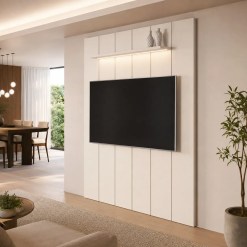 Painel Lumi 180cm Com Led Para Tv Ate 65 Polegadas Ripado Edn 66373