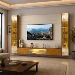 Painel Luminare Com 2 Torres Para Tv Ate 85 Polegadas Com Led 5 Portas Gelius 99434