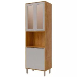 Paneleiro Divina Esplendida Celeste Aurea Reflecta 4 Portas Mgm Cinamomo Off White 60006