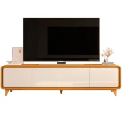 Rack Liv 220cm Para Tv Ate 75 Polegadas 4 Portas Edn Cedro Off White 17498