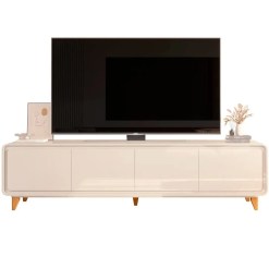 Rack Liv 220cm Para Tv Ate 75 Polegadas 4 Portas Edn Off White 86019