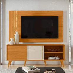 Rack Com Painel Cronos Para Tv Ate 60 Polegadas 2 Portas Madetec 63291