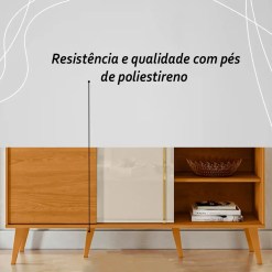 Rack Com Painel Cronos Para Tv Ate 60 Polegadas 2 Portas Madetec 78649