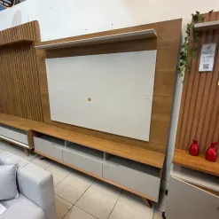 Rack Com Painel Diplomata Sem Led Para Tv Ate 60 Polegadas 3 Portas Valdemoveis 34021