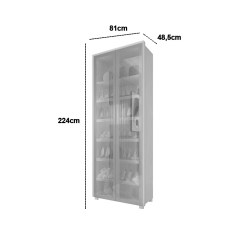 Sapateira Magnifica 2 Portas Reflecta Com Led Gelius 59217