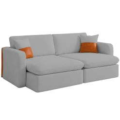 Sofa Cama Gaya 230cm Em Veludo 4 Lugares Retratil E Reclinavel Innove Cinza 15226