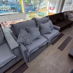Sofa Cama Lima 200cm Em Linho 3 Lugares Retratil E Reclinavel Uniao 13386