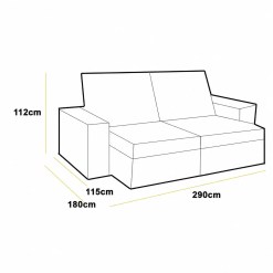 Sofa Ferrara Plus 290cm Em Linho Com Molas Ensacadas 4 Lugares Retratil E Reclinavel Imperio 13667