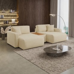Sofa Modular Valence Em Veludo 3 Pecas 5 Lugares Retratil E Reclinavel Innove 28920