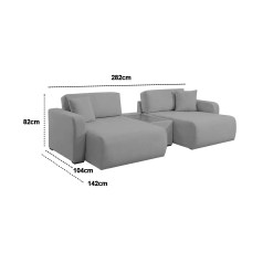 Sofa Modular Valence Em Veludo 3 Pecas 5 Lugares Retratil E Reclinavel Innove 83982