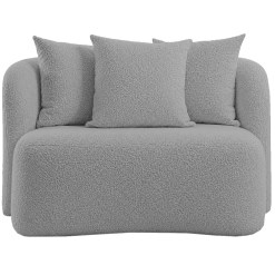 Sofa Organico Orion 130cm Em Boucle Prensar Cinza 57249