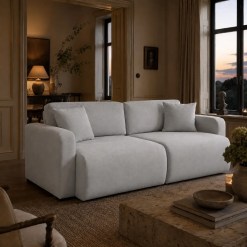 Sofa Valence Em Linho 230cm 4 Lugares Retratil E Reclinavel Innove 84653