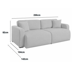 Sofa Valence Em Veludo 230cm 4 Lugares Retratil E Reclinavel Innove 16372