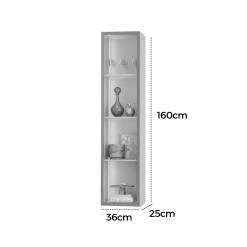 Torre Modular Liso 160cm Com 1 Porta E Led Jb Bechara 72475