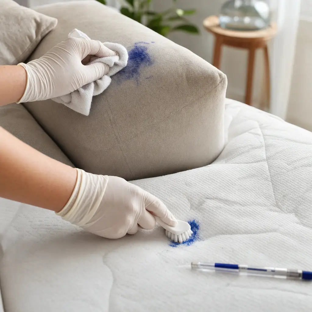 como tirar mancha de caneta esferográfica do sofá e do colchão sem estragar o tecido