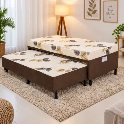 Bicama Box Sonho Bom Solteiro Ortopedica 88x188x60cm Nosso Sonho 29755