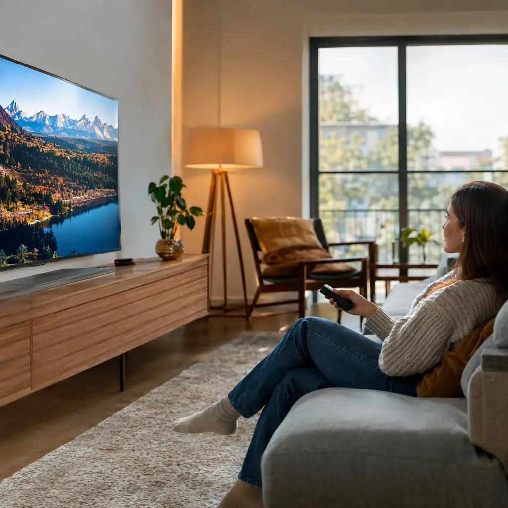 Distância ideal entre a TV e o sofá: como medir na sala de estar