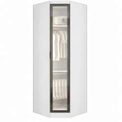 Guarda Roupa Rizon Modulo Canto Obliquo Reflecta Sem Led 1 Porta Novo Horizonte Branco 78279