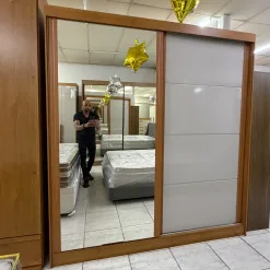 Guarda Roupa Viena Casal Com Espelho 2 Portas 4 Gavetas Bianchi 84759