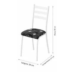 Kit 4 Cadeiras Ipanema Tubular Teixeira 95881