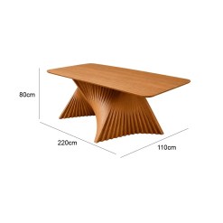 Mesa Malta Plus Sem Vidro 220x110cm Va Movelaria 30532