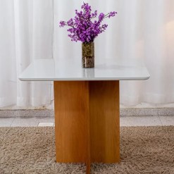 Mesa Moscou Com Vidro 90x90cm Minas Plac 33798