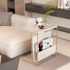Mesa De Apoio Revisteiro Couro Jb Bechara 36126