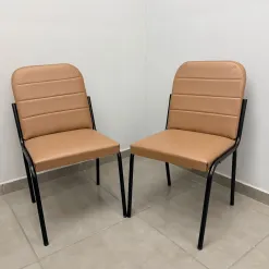 Mesa De Jantar Cronos 110x90cm Com 4 Cadeiras Chicago Em Courino Aco Tubo Minas 29088