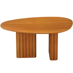 Mesa De Jantar Isis 135cm Organica Sem Vidro Leifer Cinamomo 74780