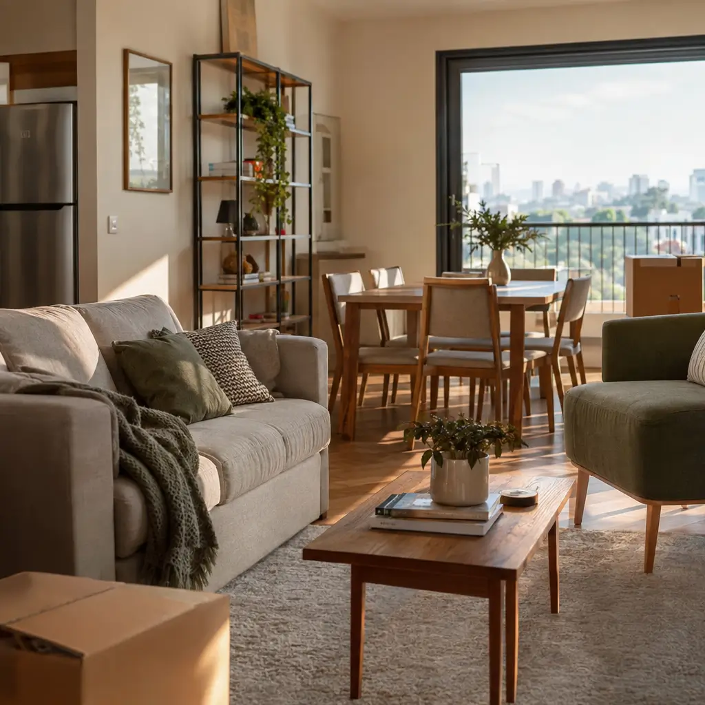 O que comprar para uma casa nova: lista essencial em sala integrada com jantar