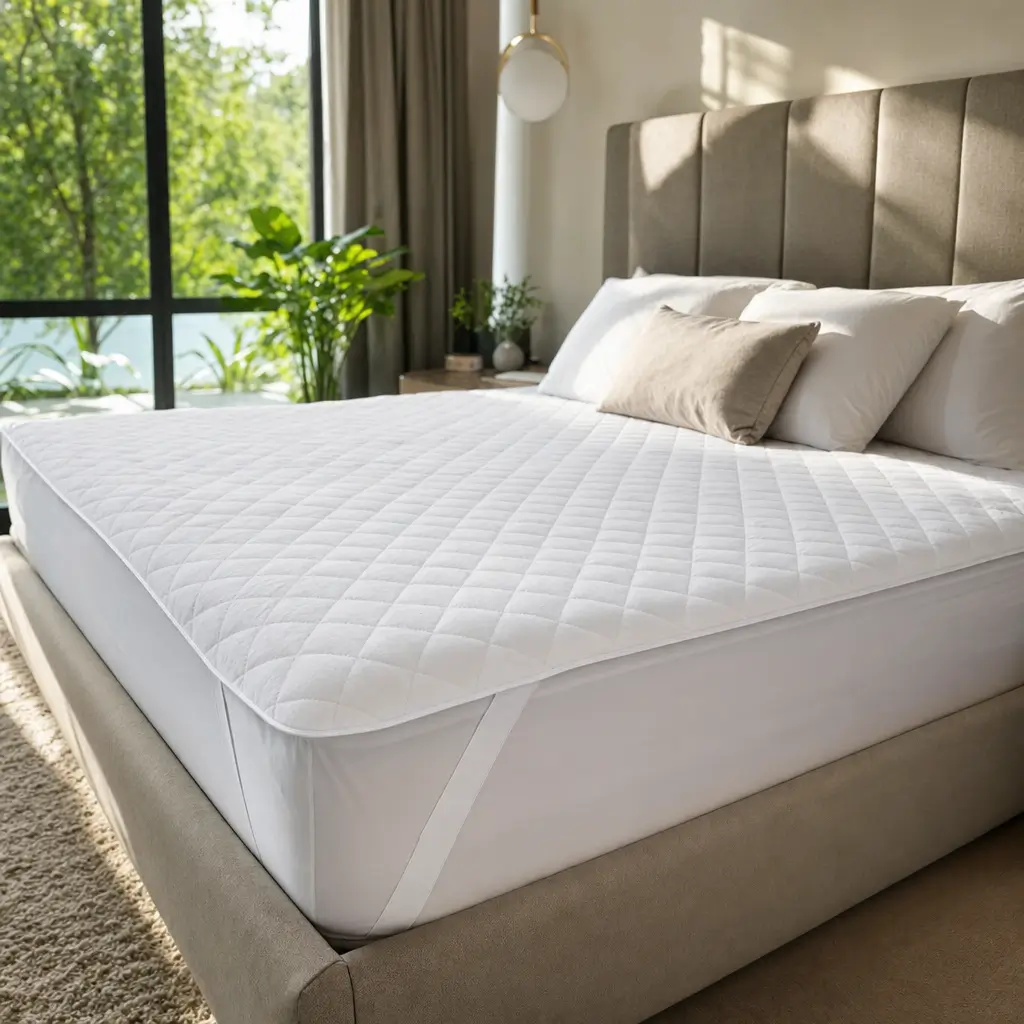 Protetor de colchão vale usar mesmo: conforto e proteção cama com protetor branco