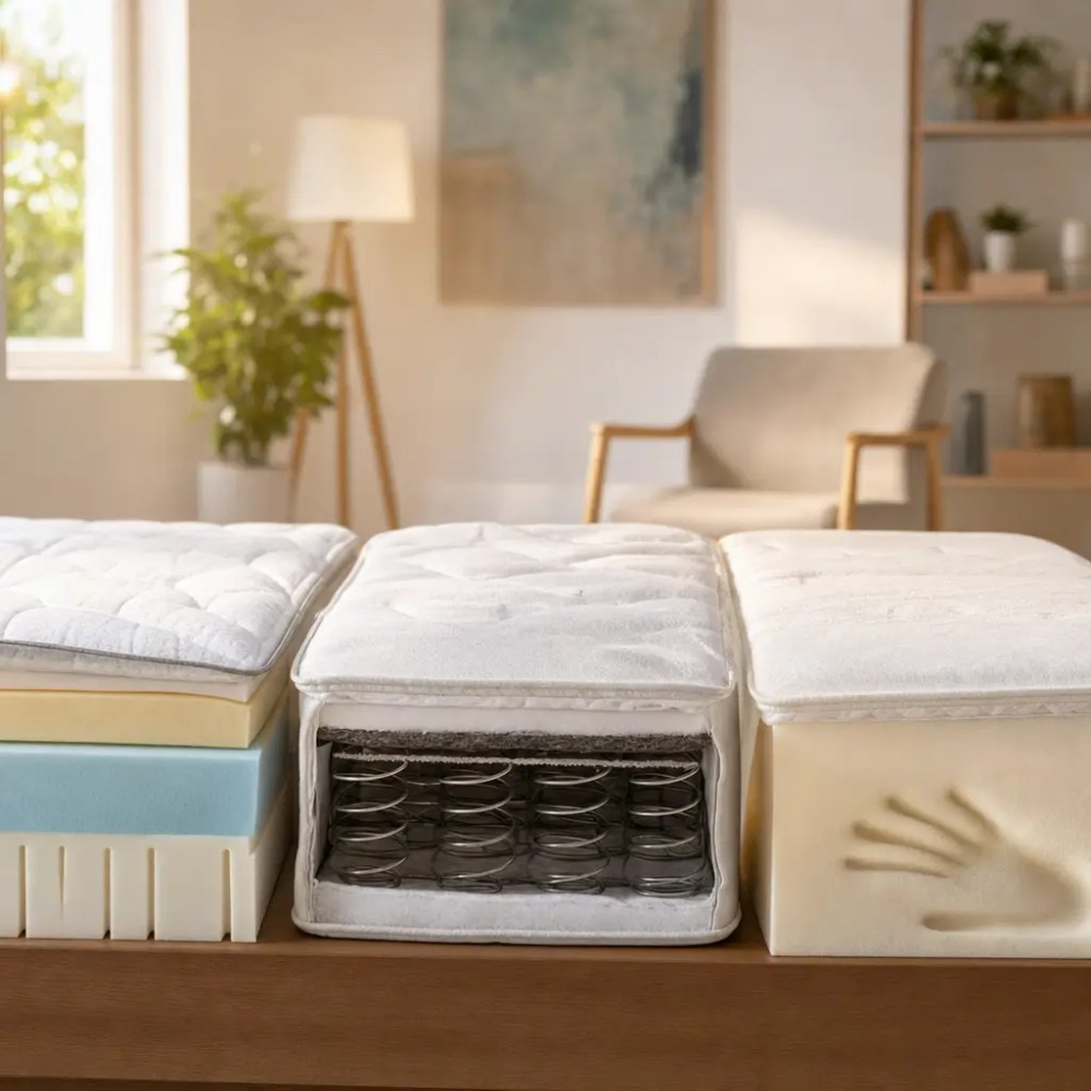 Quanto tempo dura um colchão por tipo: espuma e molas colchões na cama com molas visíveis