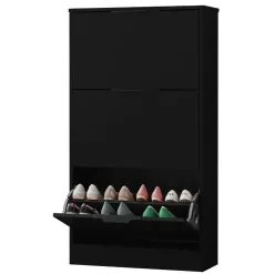 Sapateira Aurora 3 Portas Rud Rack Preto 60561