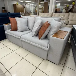 Sofa Cama Tebas 230cm 4 Lugares Retratil E Reclinavel Tecido Linho Innove 51055