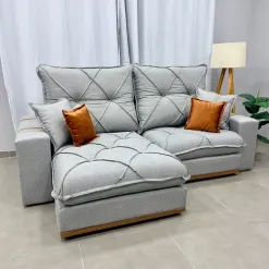 Sofa Gran Best Prime 210cm Em Linho 4 Lugares Retratil E Reclinavel Aifos 29343