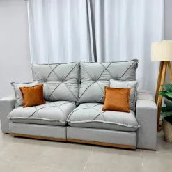 Sofa Gran Best Prime 210cm Em Linho 4 Lugares Retratil E Reclinavel Aifos 90208