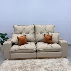 Sofa Gran Best Prime 210cm Em Linho 4 Lugares Retratil E Reclinavel Aifos 92700