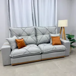 Sofa Gran Best Prime 230cm Em Linho 4 Lugares Retratil E Reclinavel Aifos 44356