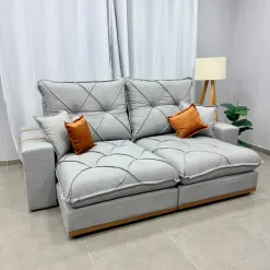 Sofa Gran Best Prime 230cm Em Linho 4 Lugares Retratil E Reclinavel Aifos 55438