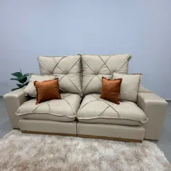 Sofa Gran Best Prime 230cm Em Linho 4 Lugares Retratil E Reclinavel Aifos 90110