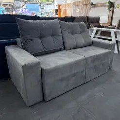 Sofa Havai 2 Lugares Retratil E Reclinavel 180cm Tecido Veludo Felipe Estofados 38508