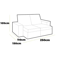 Sofa Premium 250cm Em Veludo 4 Lugares Retratil E Reclinavel Aifos 39191