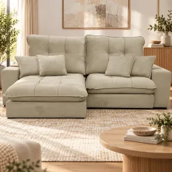 Sofa Premium 250cm Em Veludo 4 Lugares Retratil E Reclinavel Aifos 61803