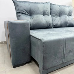 Sofa Thor Em Veludo Retratil E Reclinavel 3 Lugares 200cm Viero 81338