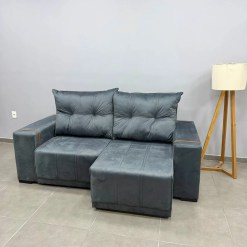 Sofa Thor Em Veludo Retratil E Reclinavel 3 Lugares 200cm Viero 81365