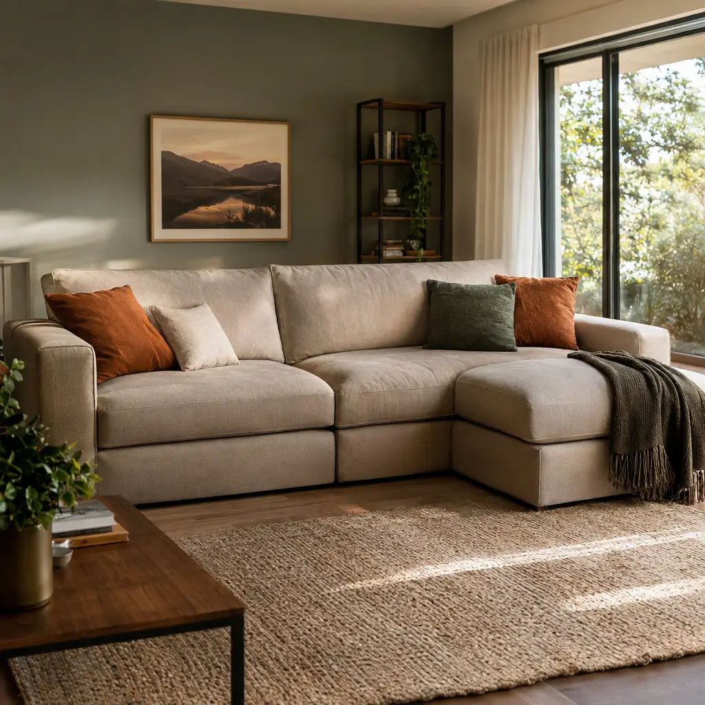 Sofá com chaise vale a pena? Veja os prós e contras em sala iluminada