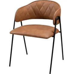 Cadeira Veneza Tecido Corino Cm Decor Caramelo 30982