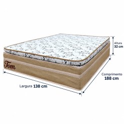 Colchao Tom Casal Com Molas Ensacadas 32x188x138cm Alto Nivel 96666