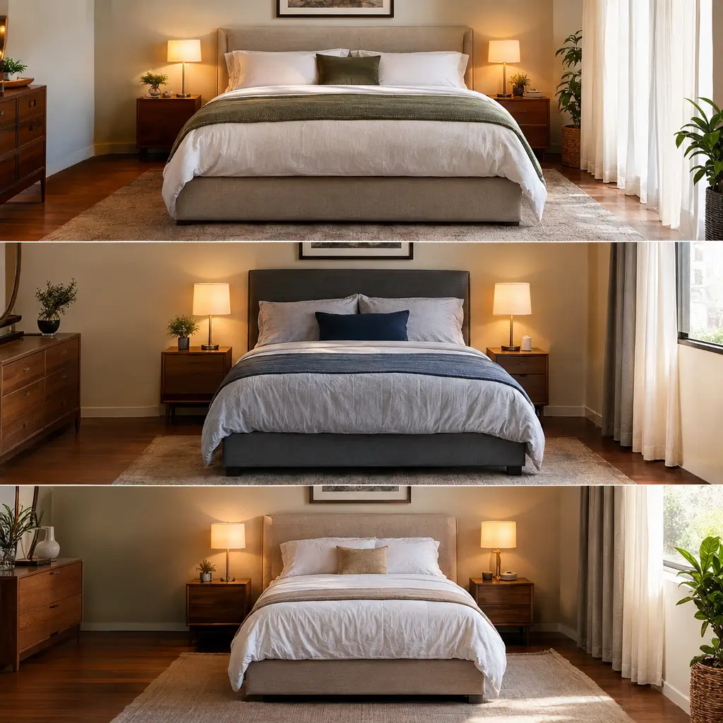 Como escolher cama king, queen ou casal: diferenças de tamanhos em quartos decorados